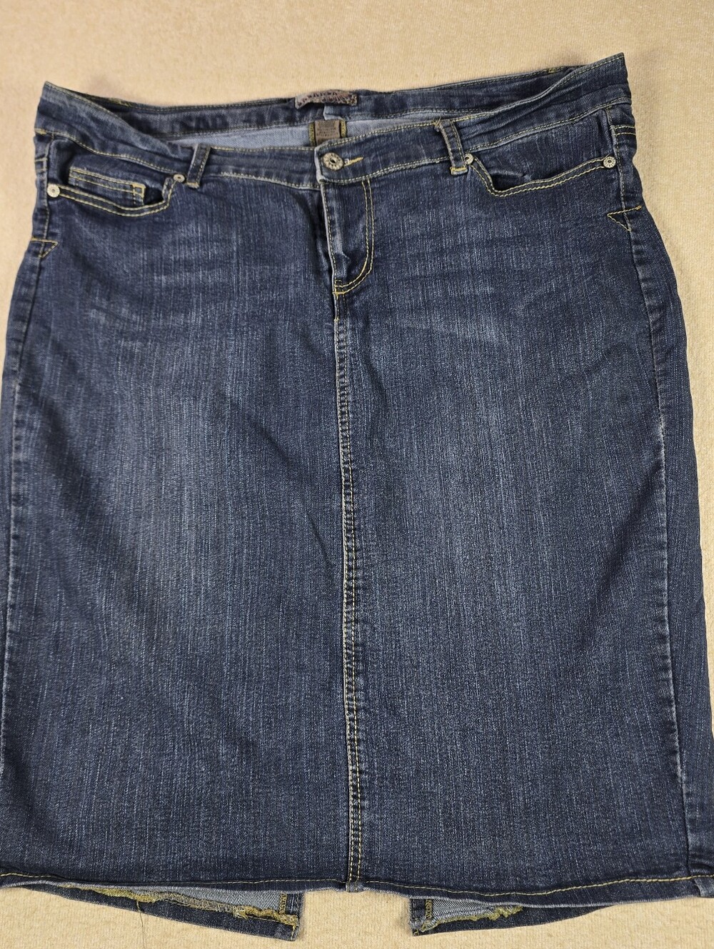 Breaker Jeans Womens Size 22 Denim Skirt Blue Y2K Midi Stretch Jean Skirt